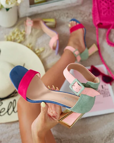 Royalfashion Sandałki damskie na słupku Lici