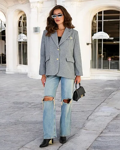 Royalfashion Krótki płaszcz damski