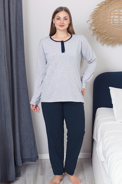 Royalfashion Bawełniana damska 2-częściowa piżama PLUS SIZE