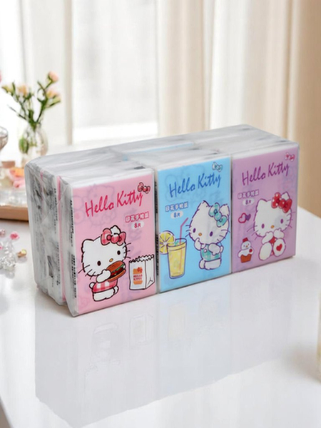 Mini chusteczki higieniczne 8PCS x 9SZT. Hello Kitty