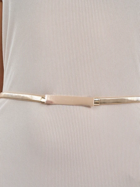 Elastyczny damski pasek z ozdobnym zaczepem