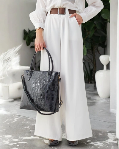 Royalfashion Lakierowana torebka damska z tłoczeniem