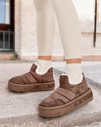 Royalfashion Krótkie buty a'la śniegowce damskie Zoeno