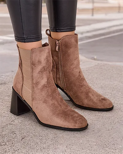 Royalfashion Damskie botki na słupku Enotto