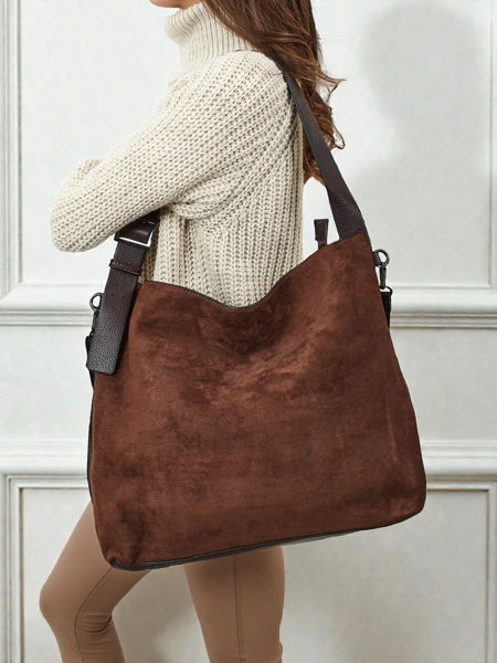 Torebka damska shopper eko zamszowa Donenn