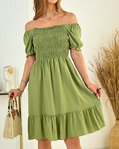 Royalfashion Bawełniana sukienka damska mini a'la hiszpanka