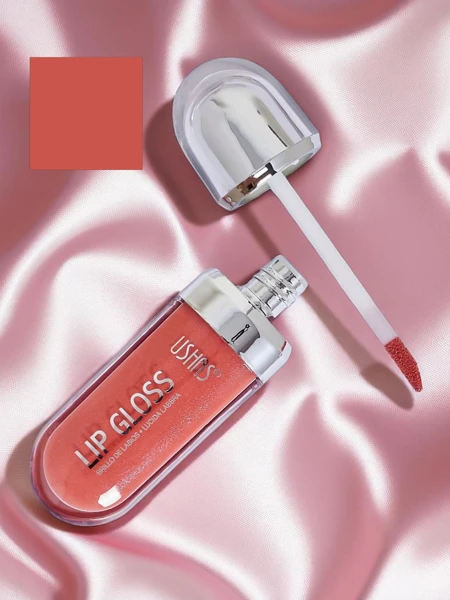 USHAS Błyszczyk do ust z brokatem kolor Deep Pink