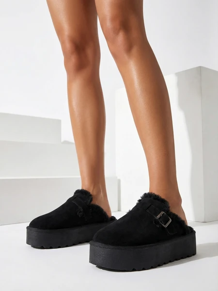 Royalfashion Krótkie buty a'la śniegowce bez pięty damskie Poctes