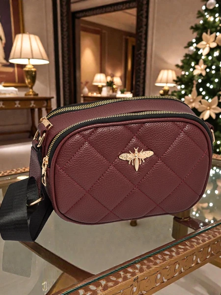 Pikowana Mała damska torebka z eko skóry Connere