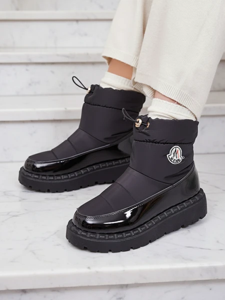 Royalfashion Wsuwane śniegowce damskie w czarnym kolorze Ireda