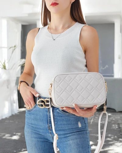 Royalfashion Mała pikowana damska torebka z eko skóry