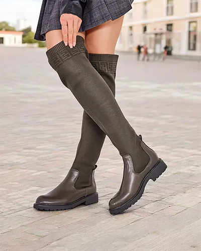 Royalfashion Damskie wsuwane kozaki Bifonus