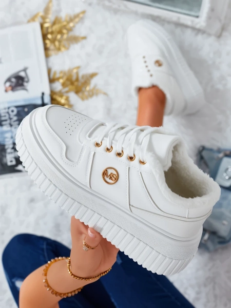 Royalfashion Ocieplane sneakersy damskie z futerkiem Rozit