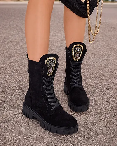 Royalfashion Damskie wysokie botki typu workery Suboo