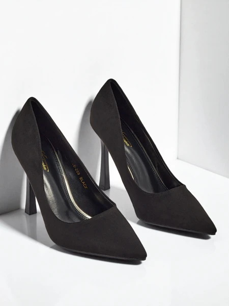 Damskie czółenka na szpilce eko zamszowe Belunika