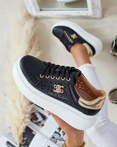 Royalfashion Sportowe sneakersy damskie ażurowe Jovixi