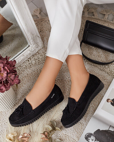 Royalfashion Ażurowe mokasyny damskie Molaffa