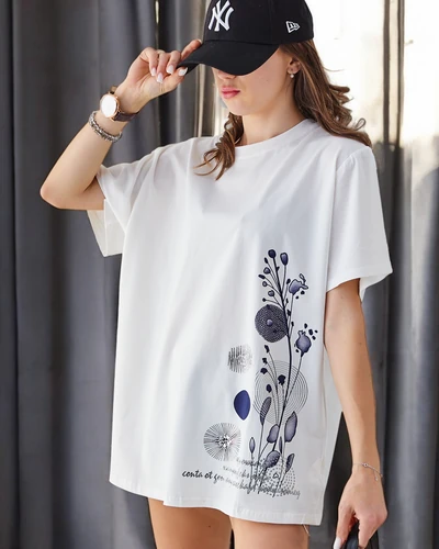 Royalfashion Bawełniany damski t-shirt z printem