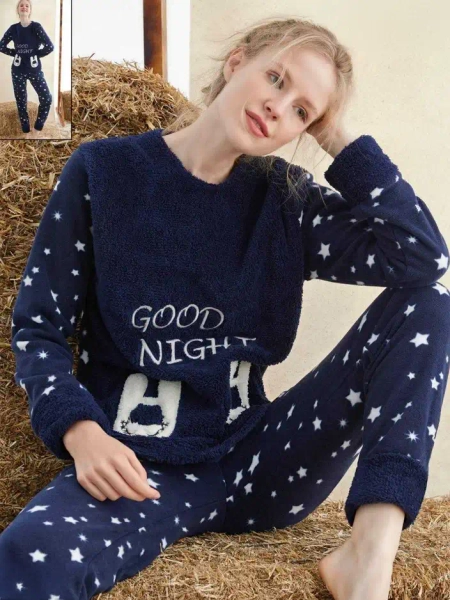 Royalfashion Piżama damska a'la polarowa Happy Sweet Dream