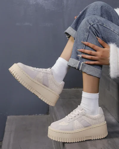 Royalfashion Sportowe sneakersy damskie na platformie Natural Flow