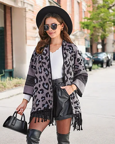 Royalfashion Damskie ponczo z printem