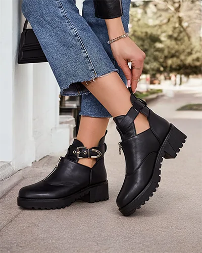 Royalfashion Damskie botki typu workery Komowi