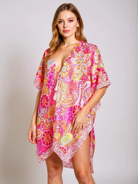 Сукня Парео Callista Royalfashion – Кольорова, Повітряна, V-подібний виріз, Універсальна