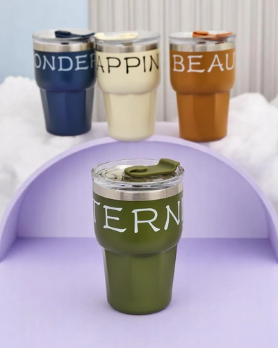 Royalfashion Kubek termiczny ze słomką Beautiful