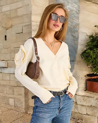 Royalfashion Rozpinany damski sweter