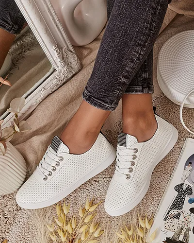 Royalfashion Damskie ażurowe tenisówki Mitrra