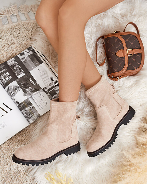 Royalfashion Eko-zamszowe damskie botki Gebimma