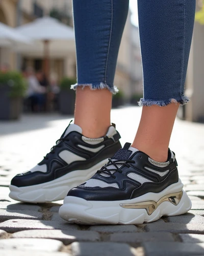 Royalfashion Sneakersy damskie na grubszej podeszwie Lesalli