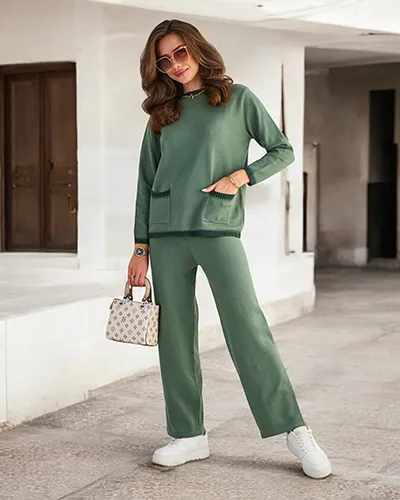 Royalfashion Damski komplet swetrowy