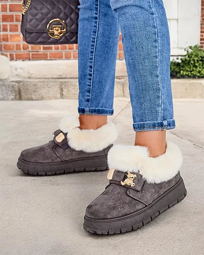 Royalfashion Krótkie buty a'la śniegowce damskie Dobis