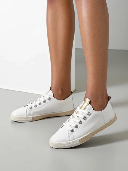 Royalfashion Damskie eko skórzane trampki Tarene