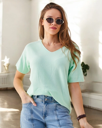 Royalfashion Тонкий жіночий светр з коротким рукавом