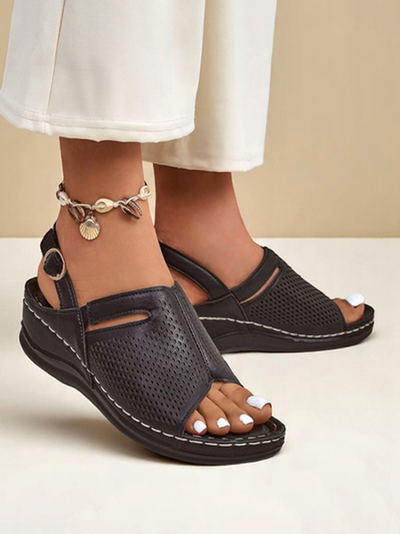 Royalfashion Damskie sandały na niskim koturnie Mira