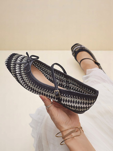 Royalfashion Damskie baleriny plecione z paseczkiem Vanot