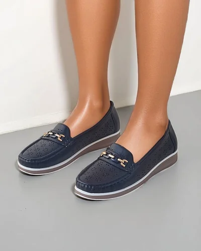 Royalfashion Ażurowe damskie mokasyny Cerro