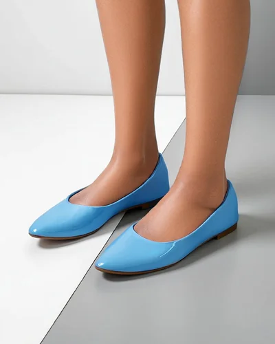 Royalfashion Damskie baleriny lakierowane Aramiese