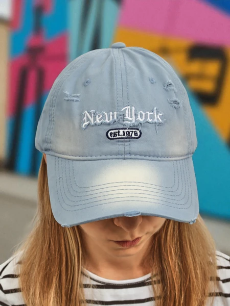 Royalfashion Czapka z Daszkiem New York 1976 z przetarciami