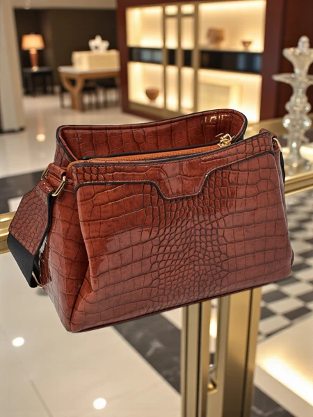 Lakierowana mała damska torebka z eko skóry Midnight Fern