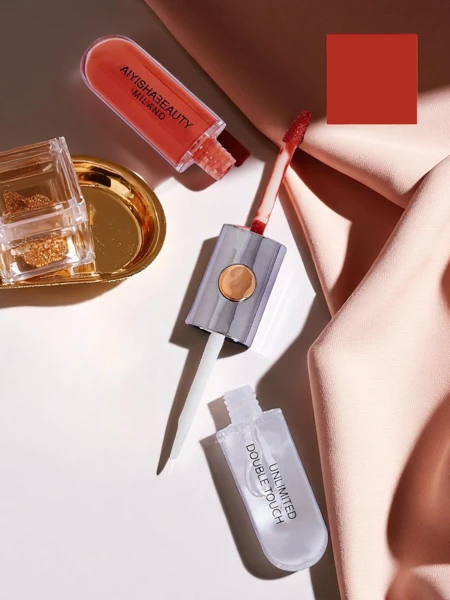 Pomadka do ust i bezbarwny błyszczyk 2w1 Peachy Nude