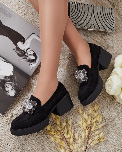 Royalfashion Półbuty damskie na wysokim słupku Pegorani