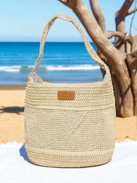 Royalfashion Duża słomiana torebka damska Marella Natura