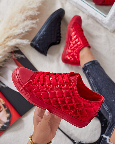 Royalfashion Damskie pikowane trampki z ukrytym koturnem Avvas