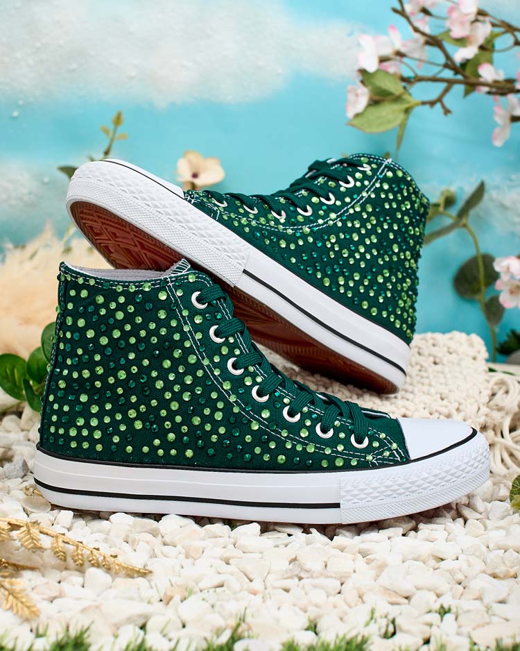 Royalfashion Damskie trampki z cekinami Szis