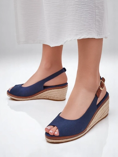 Royalfashion Damskie sandały na koturnie bez palca Tafenis