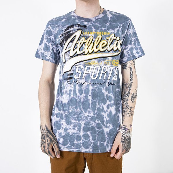 Royalfashion Szara bawełniana koszulka męska z printem