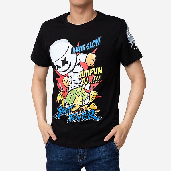 Royalfashion T-shirt męski z nadrukiem w kolorze czarnym